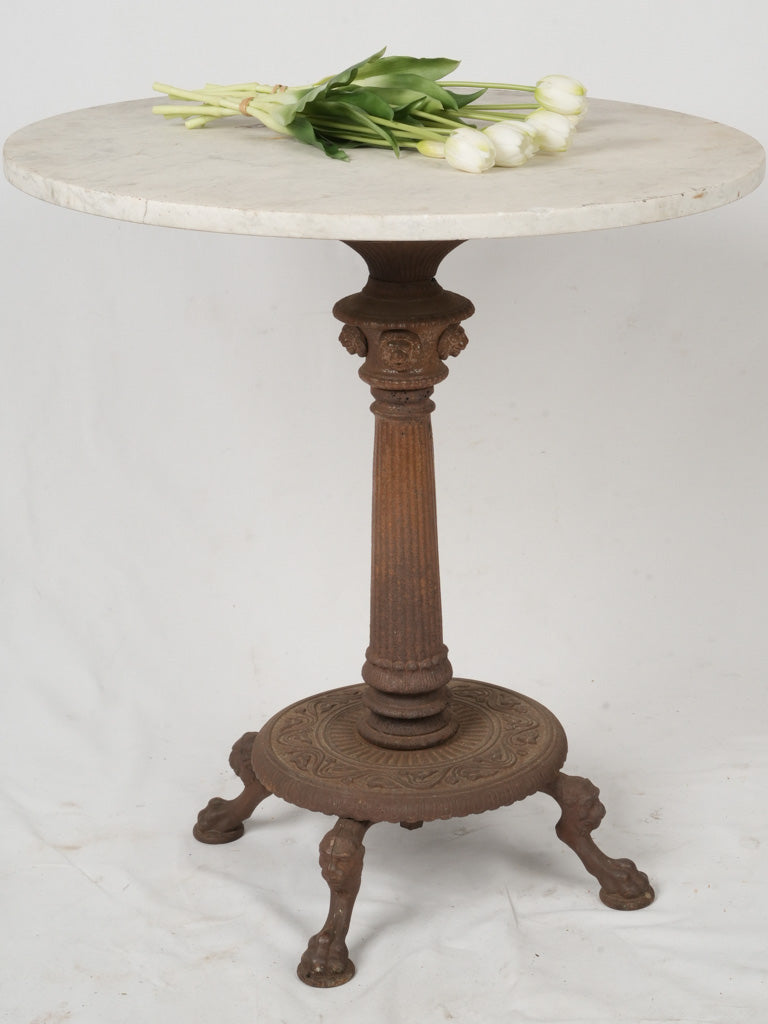 Vintage Lion Motif Cast Iron Table