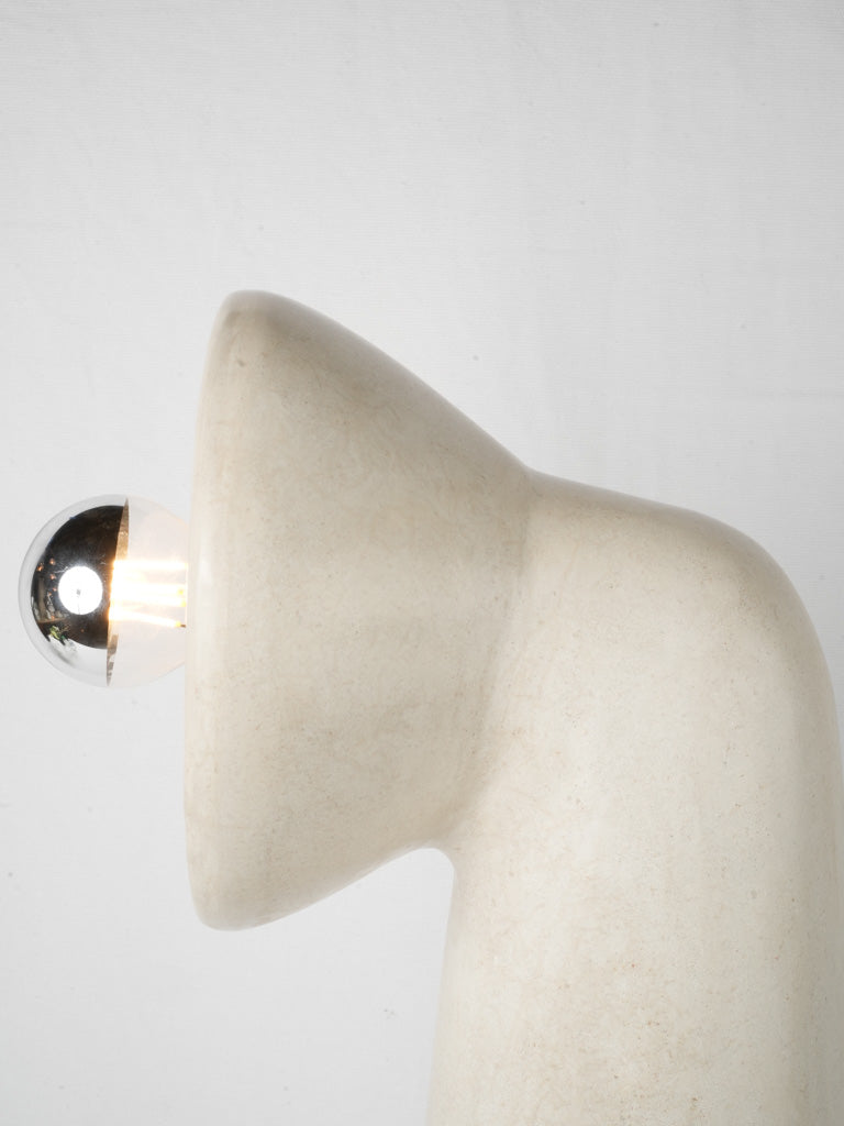 Contemporary Artisanal Terracotta And Tadelakt Lamp - Medium Size 34¾"