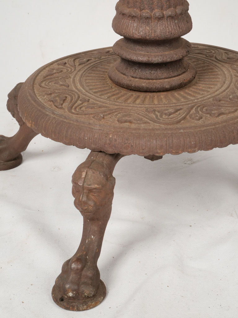 Vintage Lion Motif Marble Table