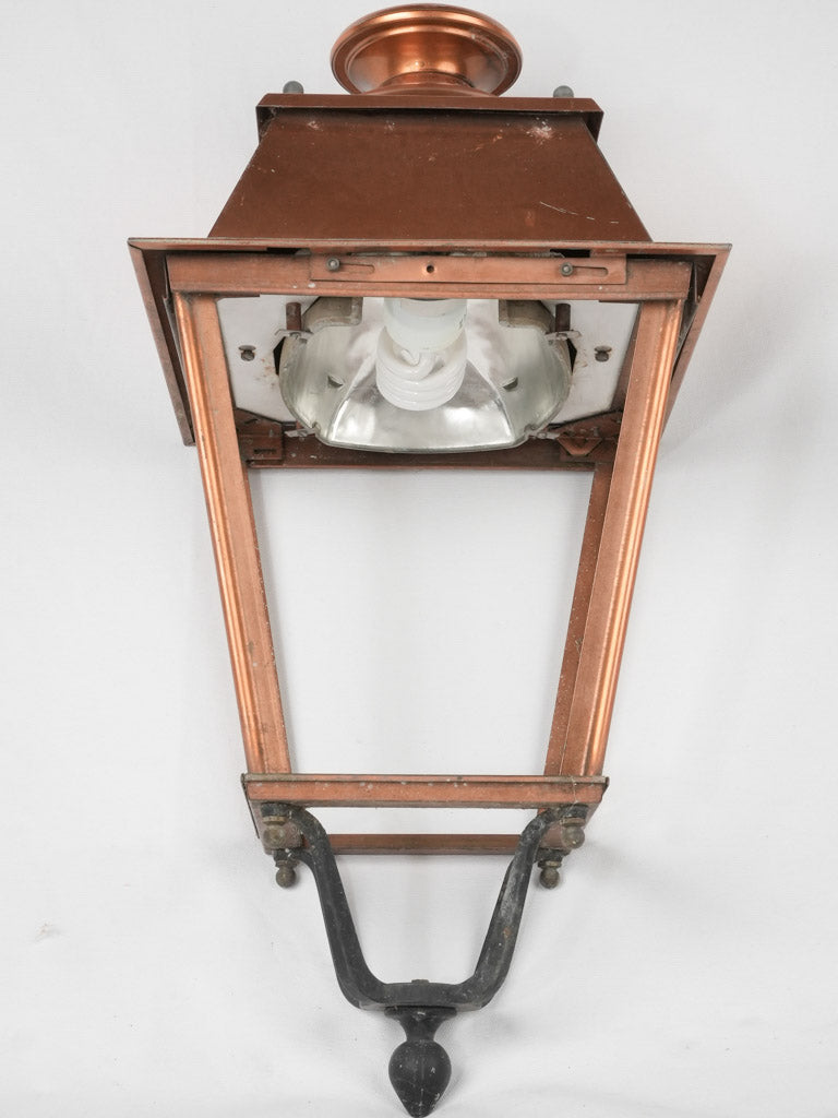 Rustic large copper landscape lantern