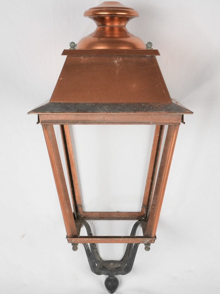 Elegant copper freestanding patio lantern