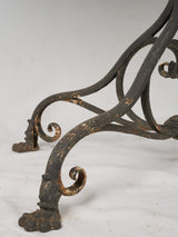 Timeless wrought-iron outdoor display table 