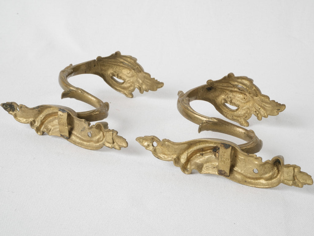 Traditional French Style Brass Tiebacks