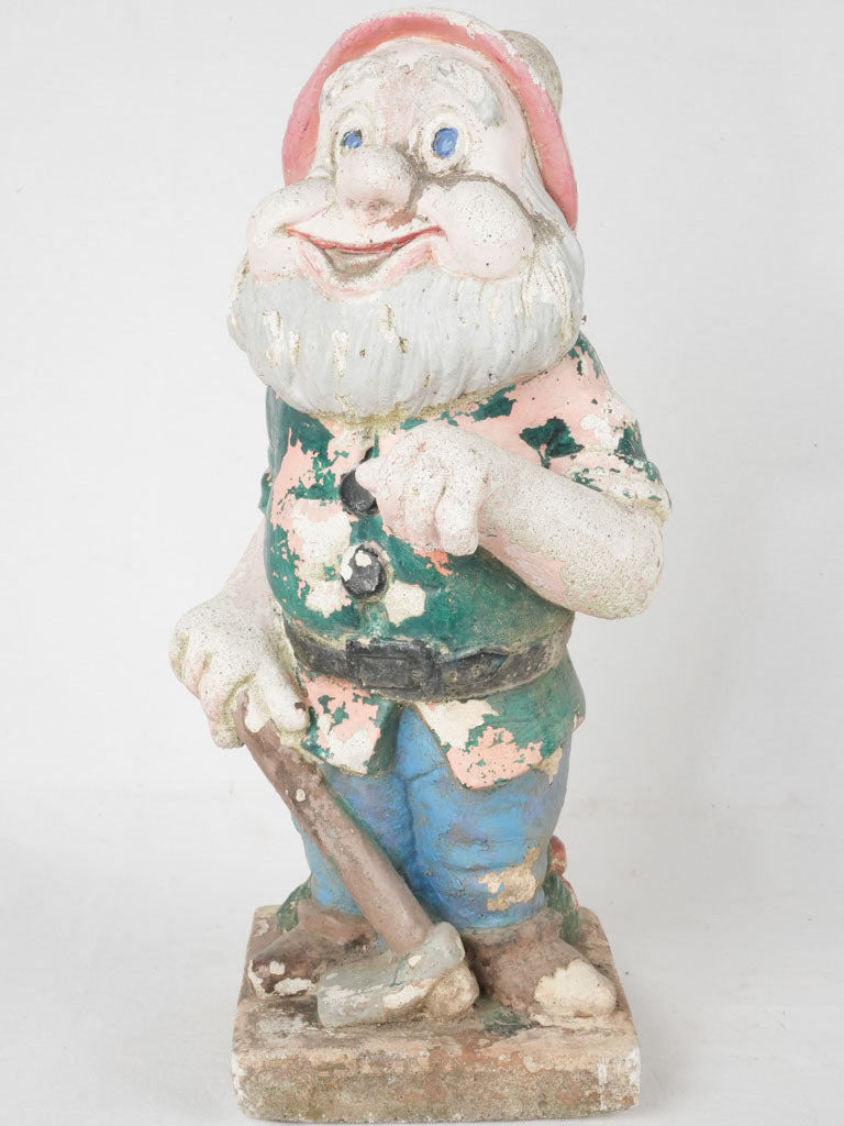 Antique Happy dwarf yard ornament