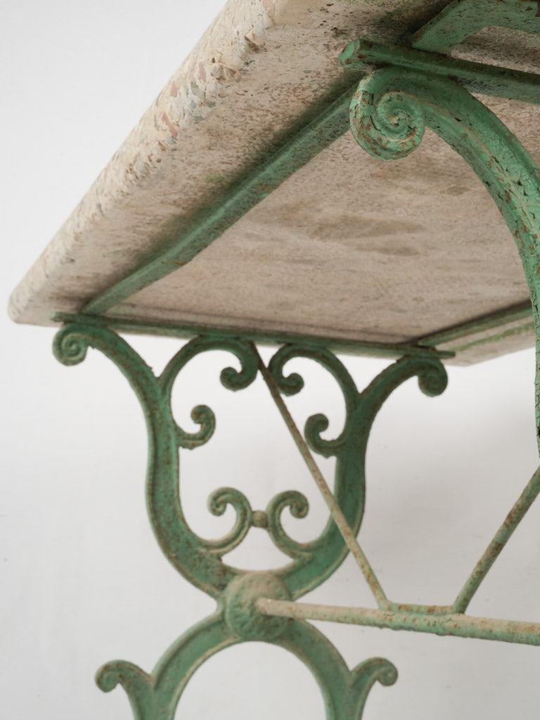 Detailed Scroll Leg Outdoor Table