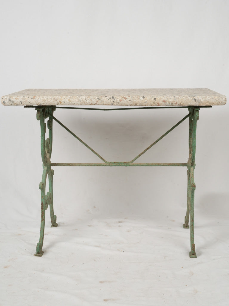 Elegant Green Scroll Leg Table