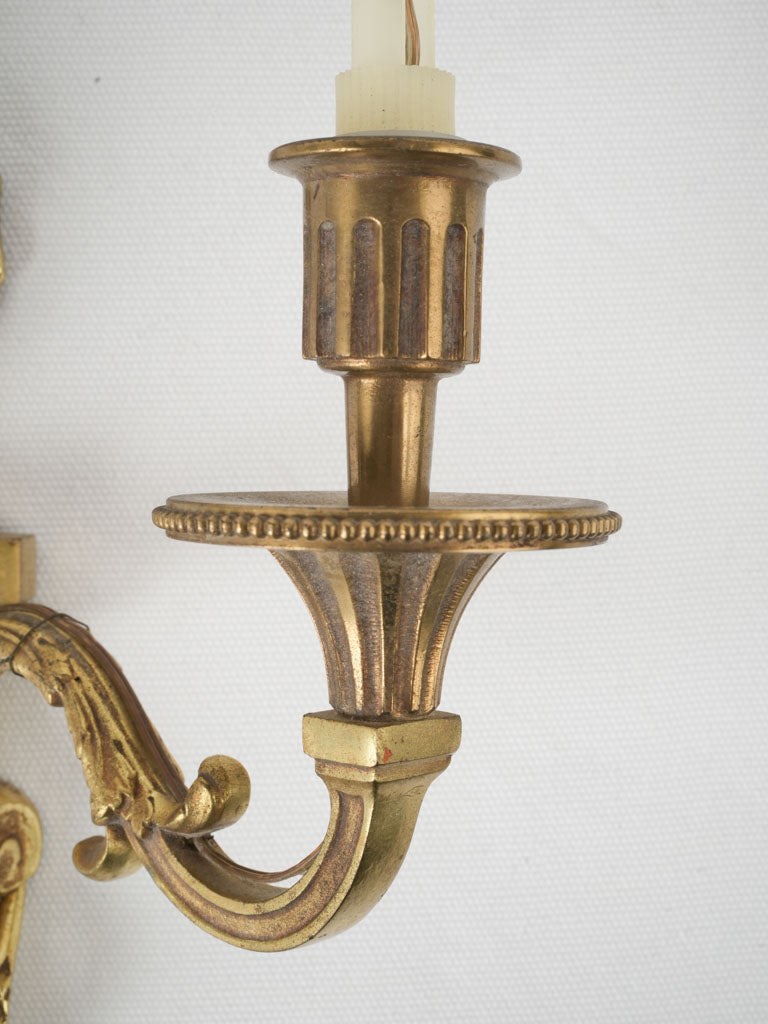 Timeless, vintage, gilded wall lights