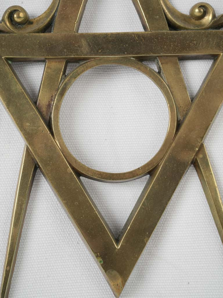 Ornate Brass Masonic Wall Art