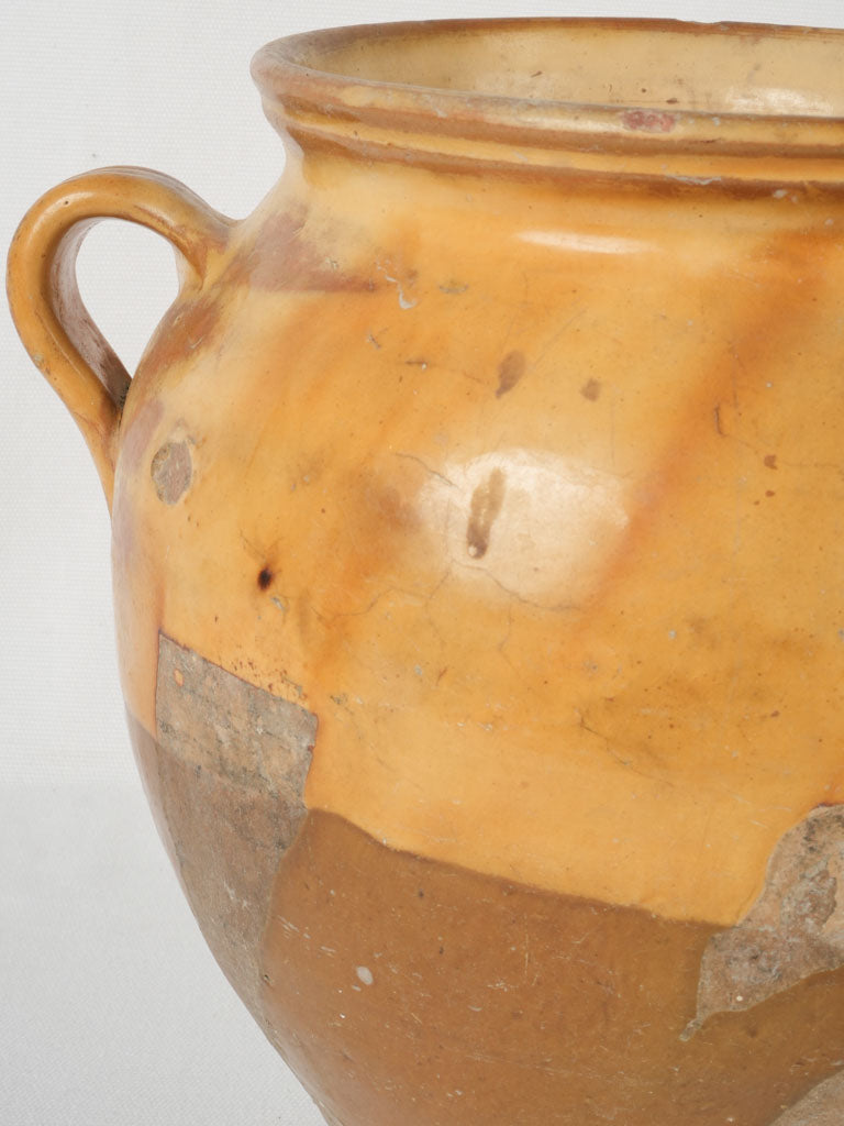 Aged Southwest French half-glazed earthenware