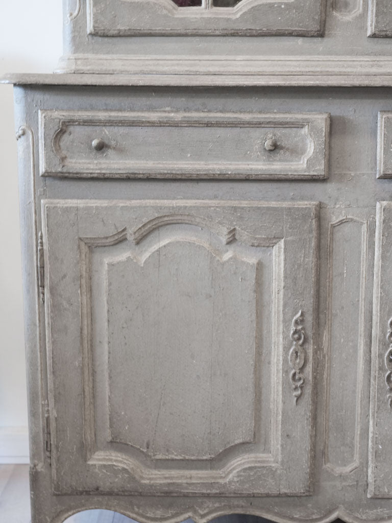 Classic soft grey display cabinet