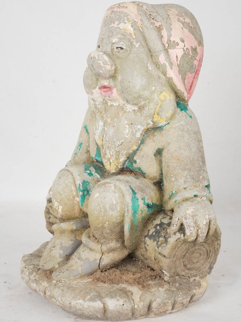 Vintage painted Sleepy garden statue