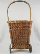 Timeless 1970s French wicker market basket