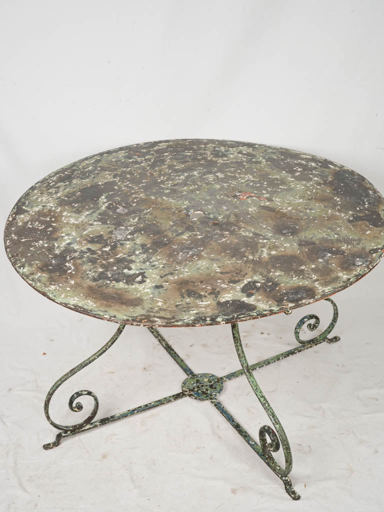 Sophisticated French patina wrought iron table