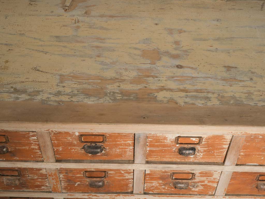 Early 20th-Century Fir Wood Hardware Cabinet w/ 50  Drawers - 100½"