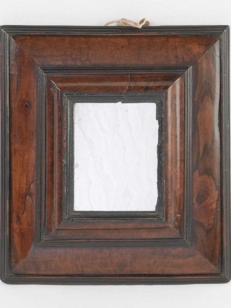 Small 17th-century mirror - w/ compartment to hide bible 14¼