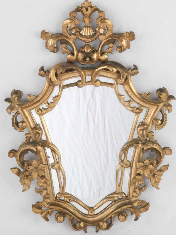 Ornate, Antique, Italian Giltwood Mirror