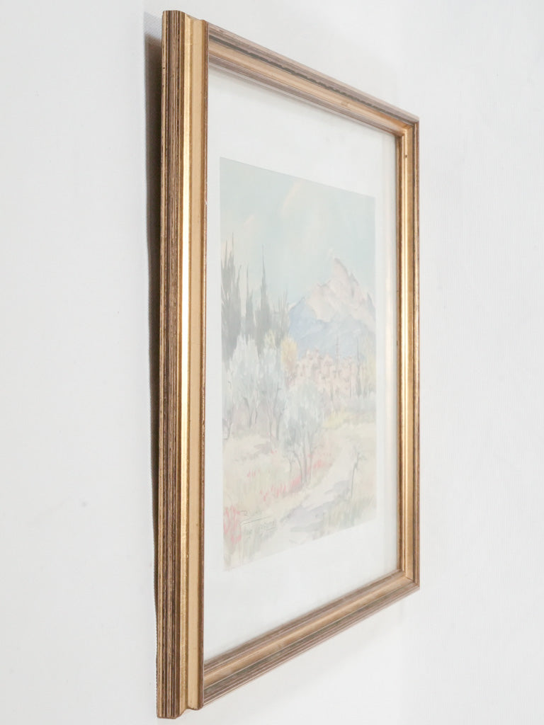 Tranquil Alpilles mountains watercolor print