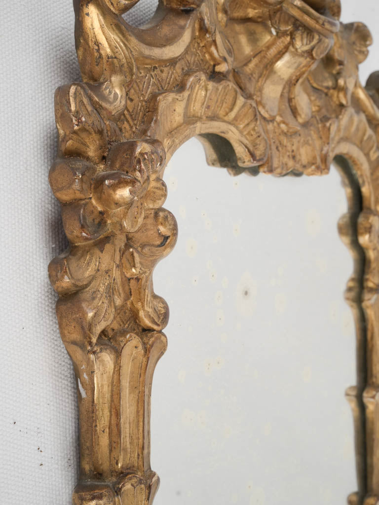 Acanthus embossed vintage vanity mirror