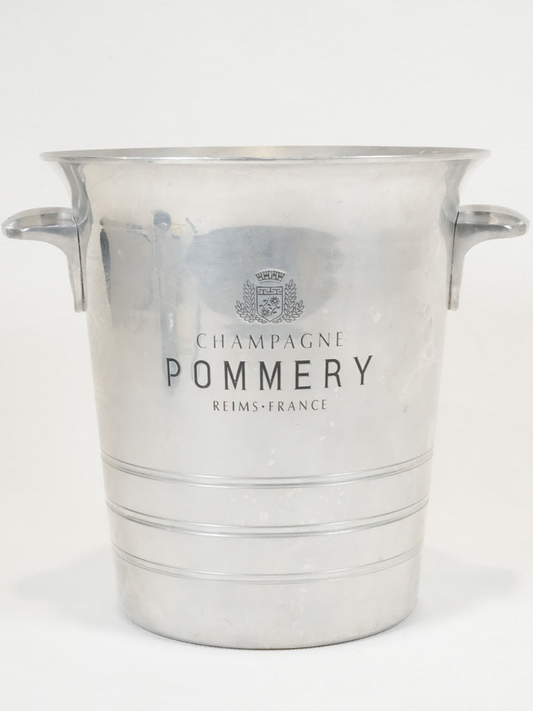 Vintage French aluminum Pommery champagne bucket