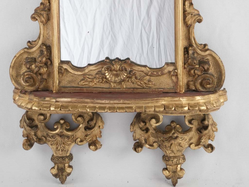 Vintage Gilded Shell Motif Mirror