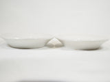 Timeless white antique earthenware serving platters