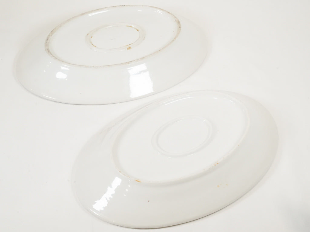 Refined French antique oval bistro platters