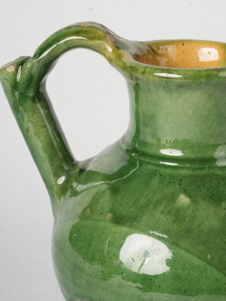 Vivid green glazed ewer  