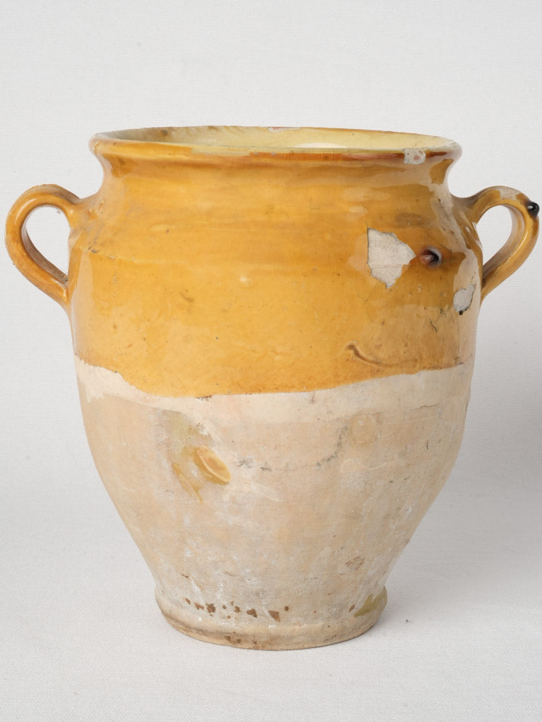 Historic ocher-glazed pottery piece  