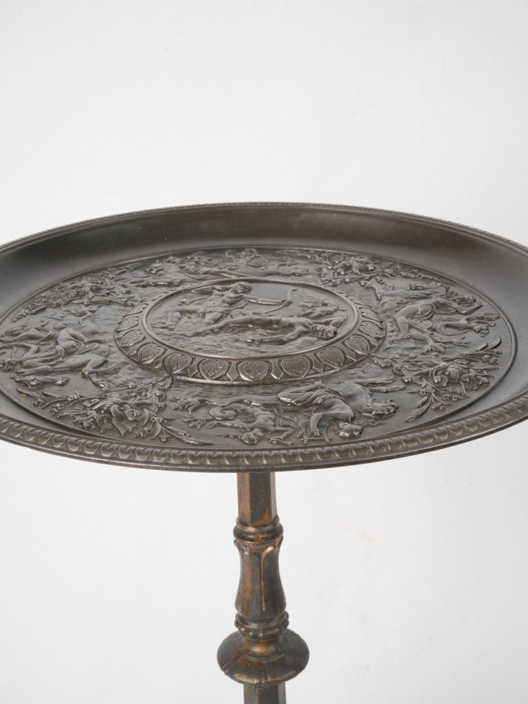 Vintage Neoclassical round cast iron table