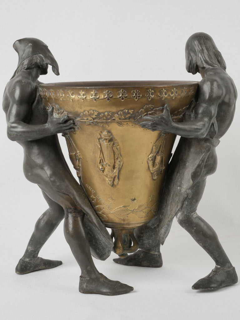 Curated 19th century pewter sculpture