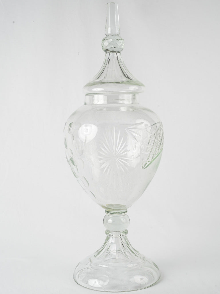 Nineteenth-century blown glass candy jar