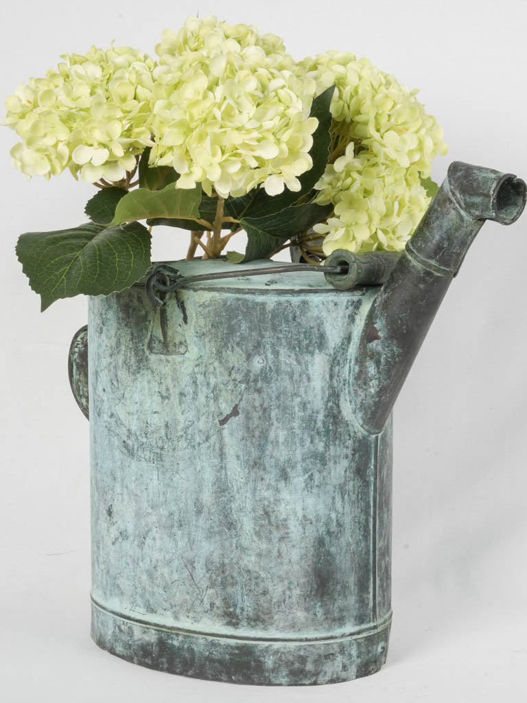 Antique French Verdigris Copper Watering Can