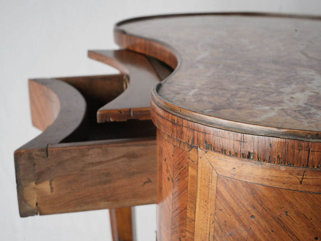 Antique marble-top French bedside tables