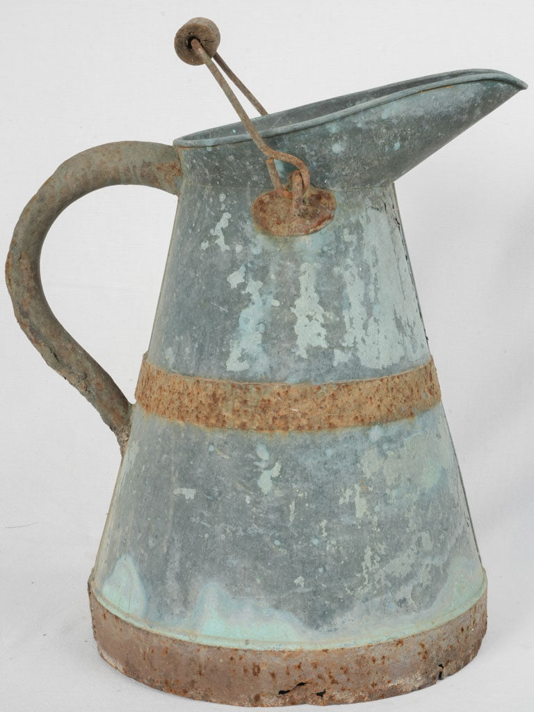 Worn Iron Banded Water Pitcher