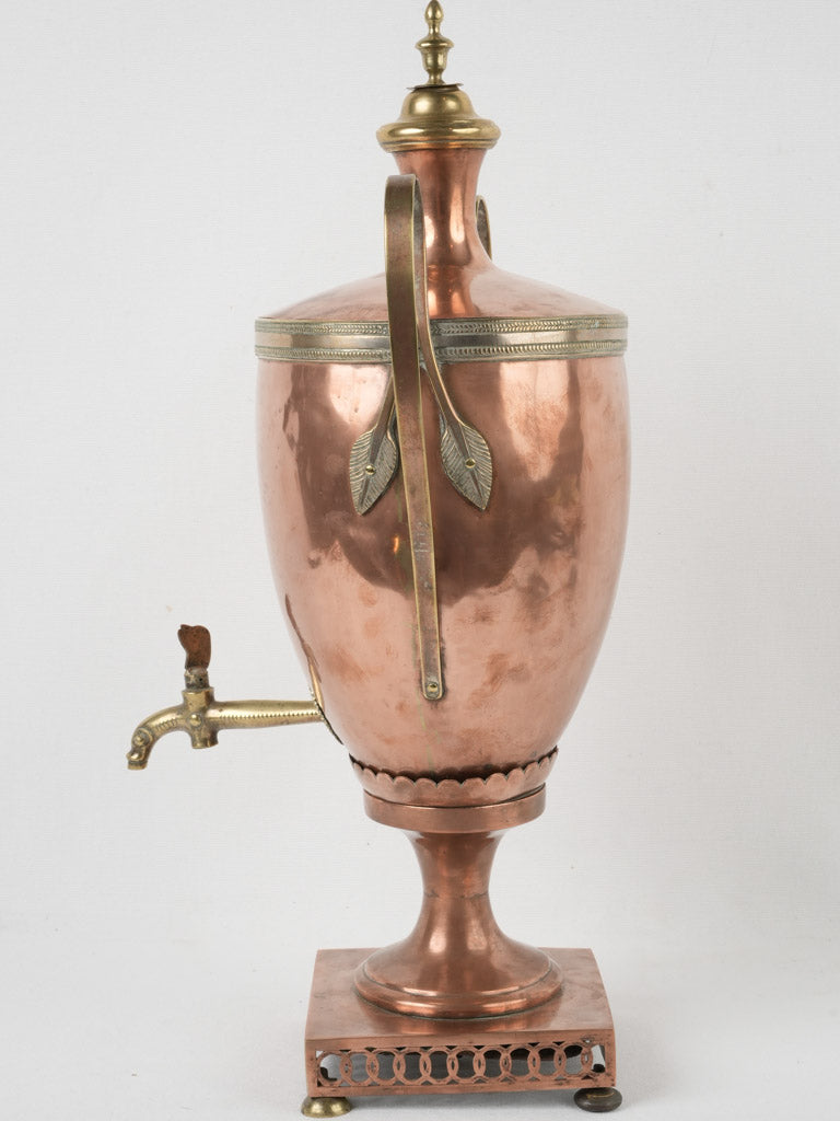 Elegant ornamental copper water urn