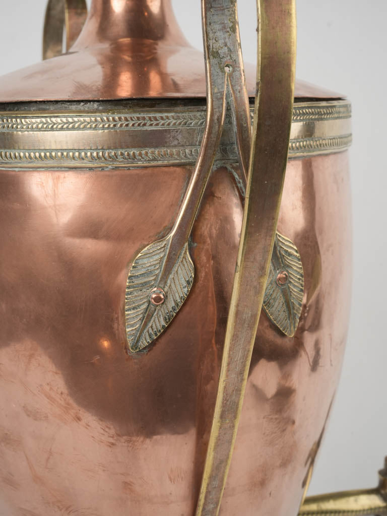 Unique vintage copper dining table decor