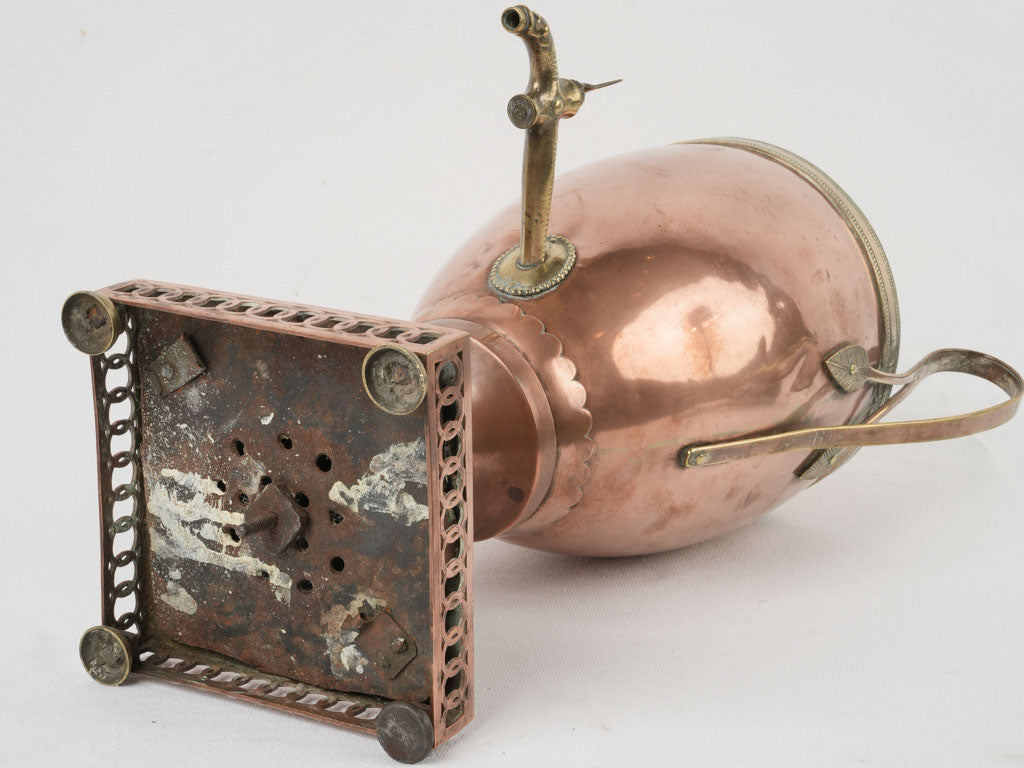 Charming vintage copper water jug decor