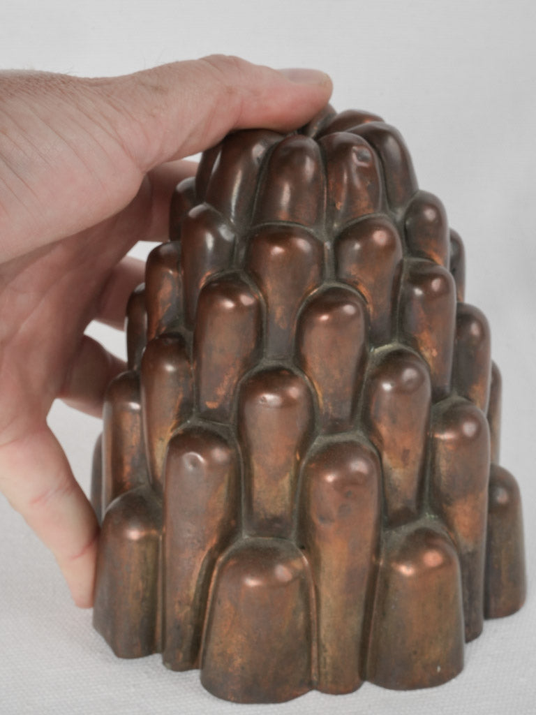 Intricate English copper jelly mold