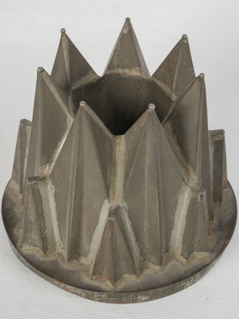 Antique Crown-Shaped Tin Mold