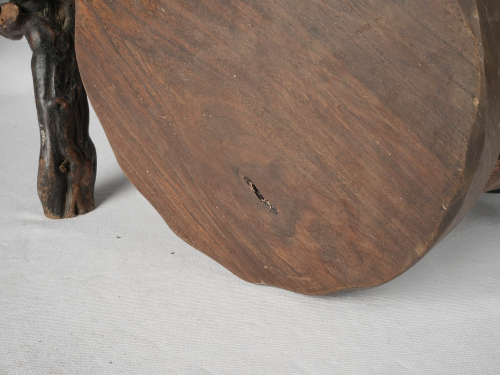 Crafted oak wine stools