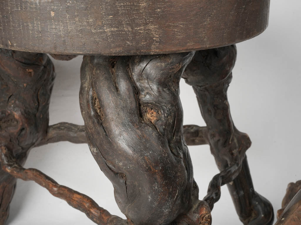 Charming primitive vine stools