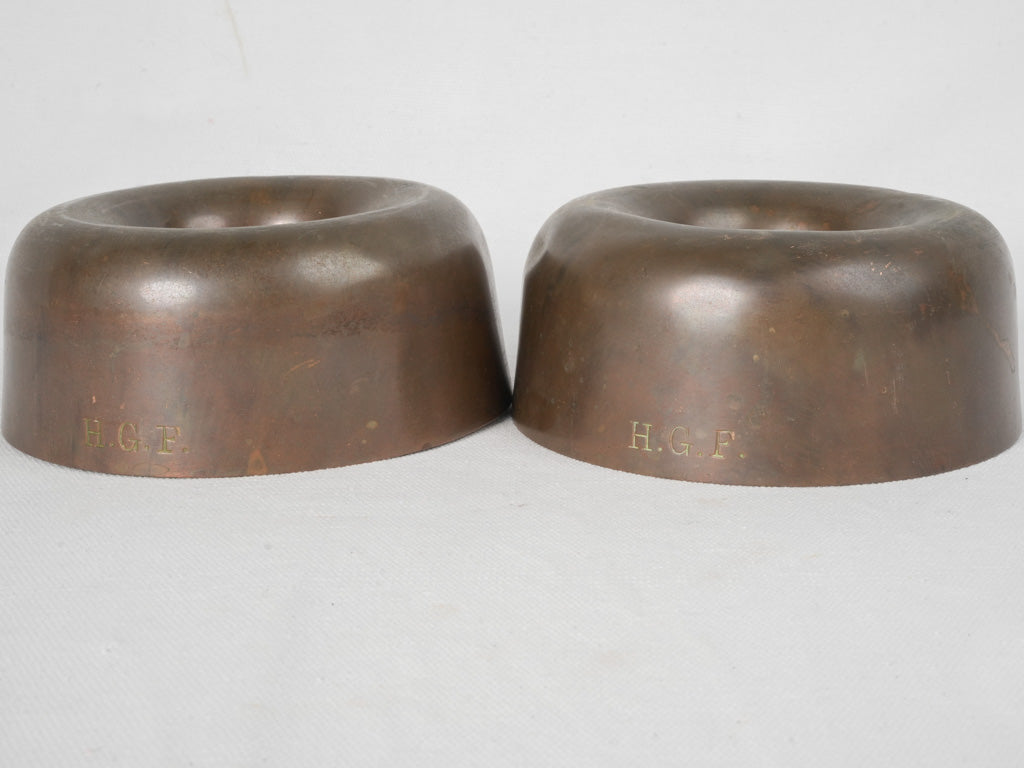 Crafted English Copper Pudding Molds