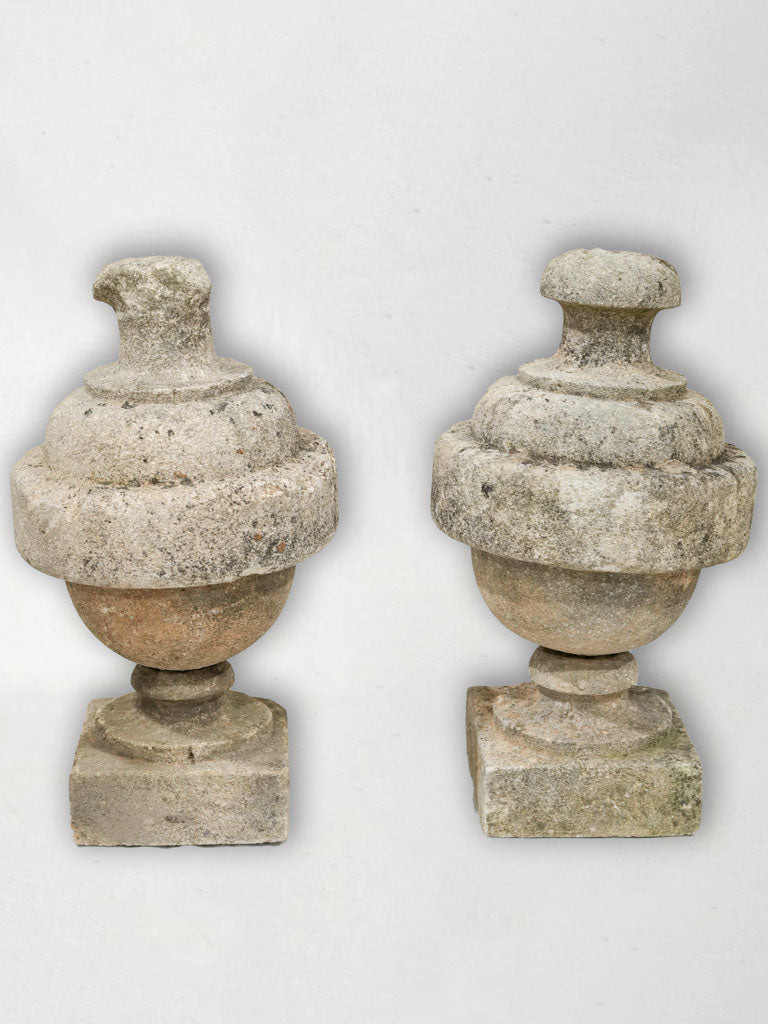 Pair of Antique Stone Finials 18½"