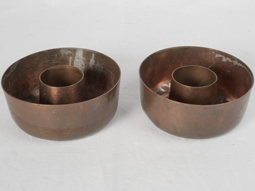 Classic English Copper Dessert Molds  