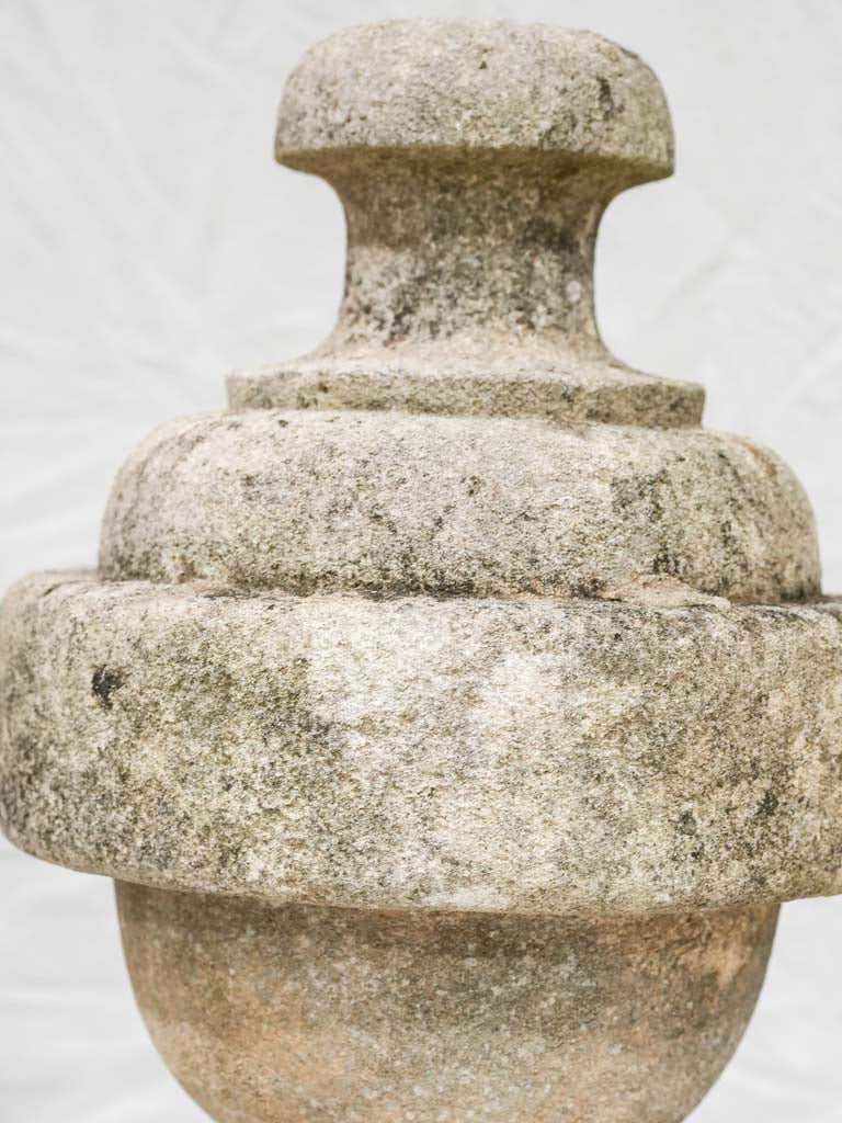 Pair of Antique Stone Finials 18½"