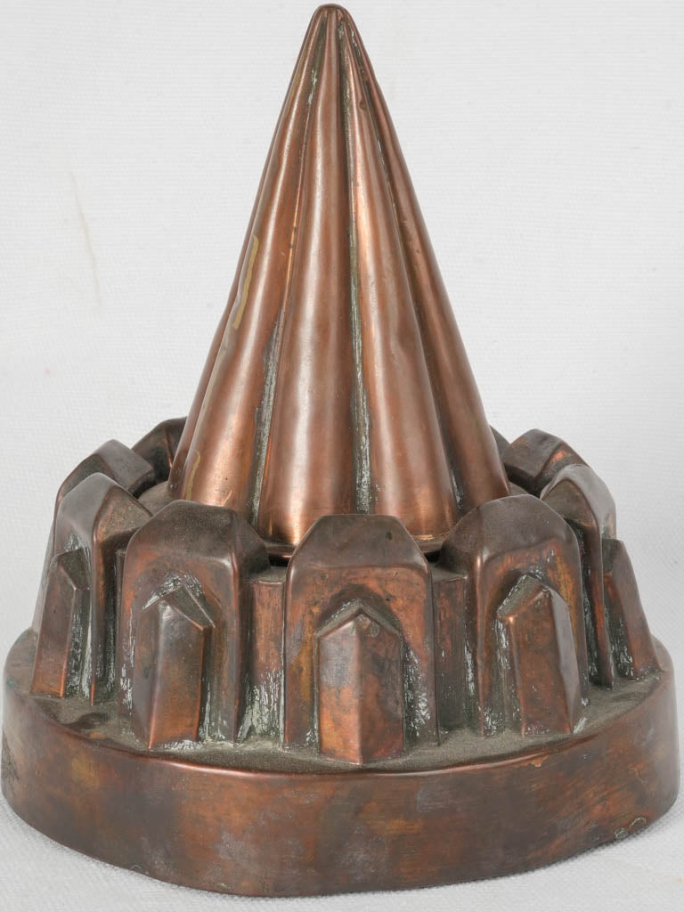 Unique Geometric 19th-Century Copper Mold