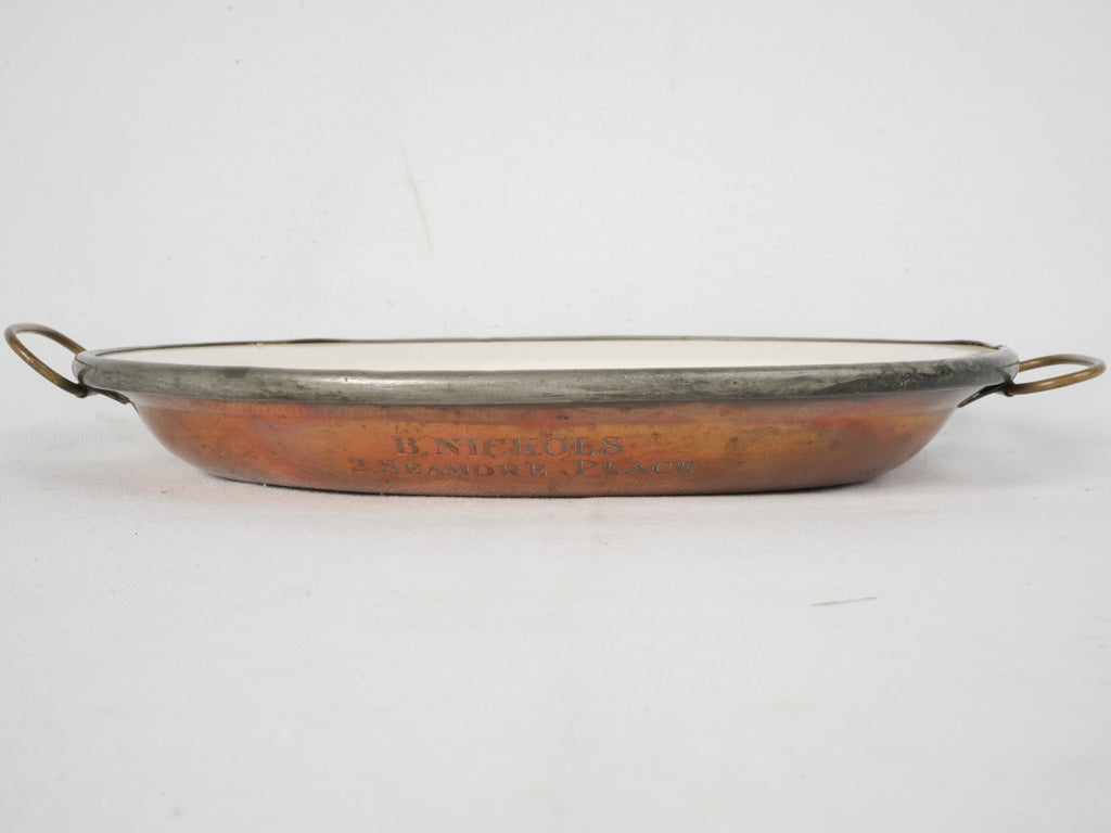 Charming brass and copper warming plate