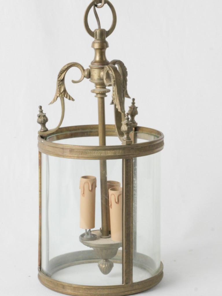 Weighty brass French pendant lighting