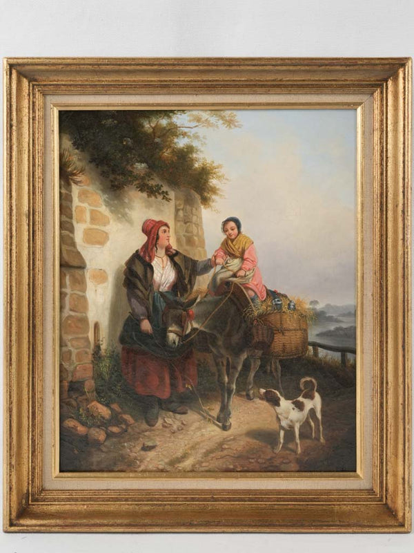 Authentic 19th-century rural painting