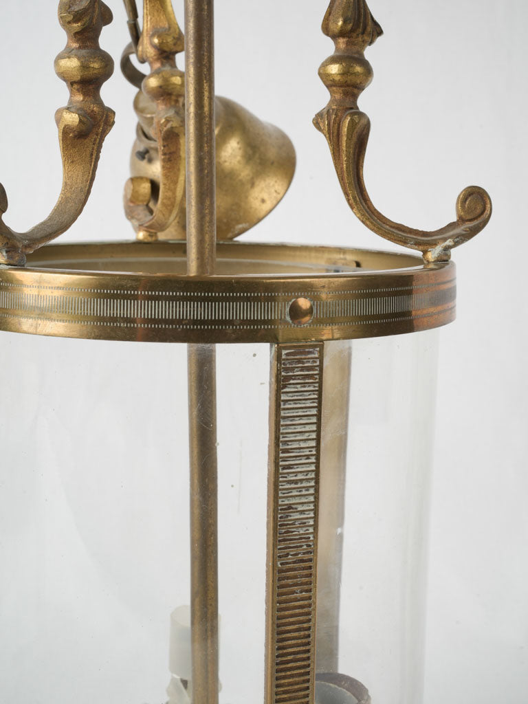 Charming acanthus leaf brass lantern